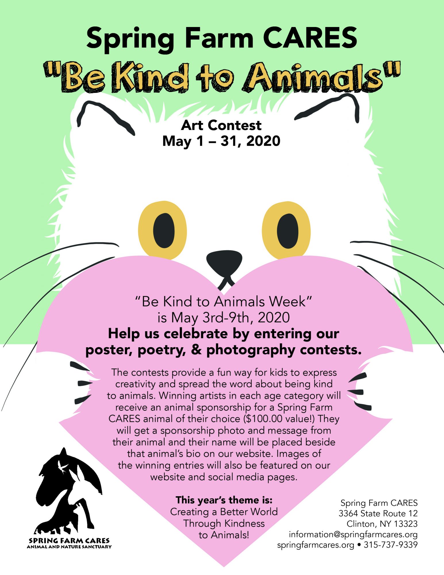 Be Kind to Animals Art Contest | Spring Farm CARES Be Kind to Animals Art Contest | Spring Farm CARES
