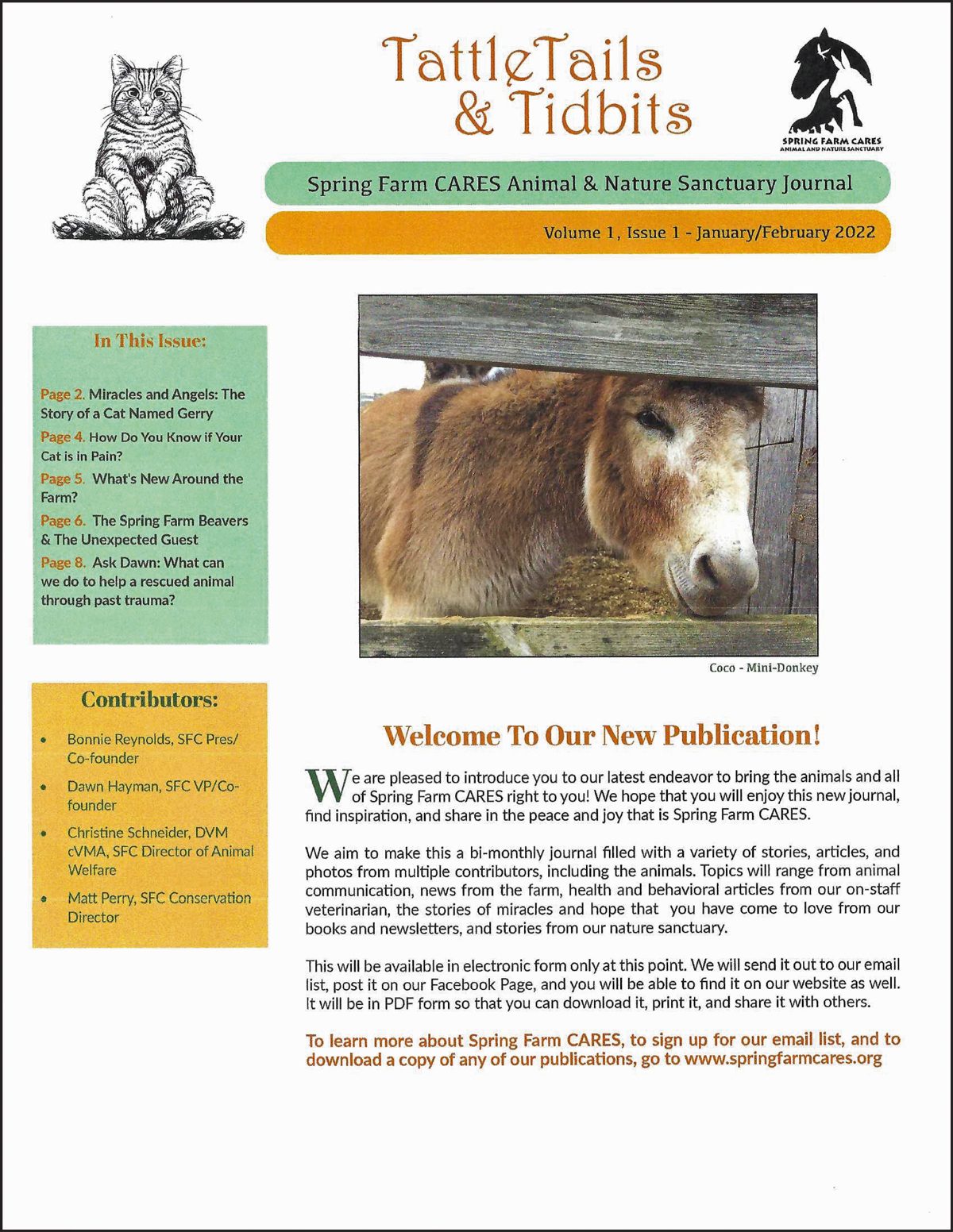 PDF Newletter Front Page